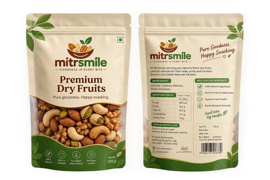 MitrSmile Premium Mix Dry Fruits & Seeds – 250g | Healthy Crunchy Snack